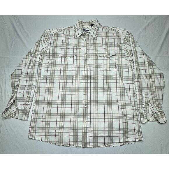 ROPER Men's Long Sleeve Tan Plaid Button Up Western Shirt - Size XL - Picture 1 of 4